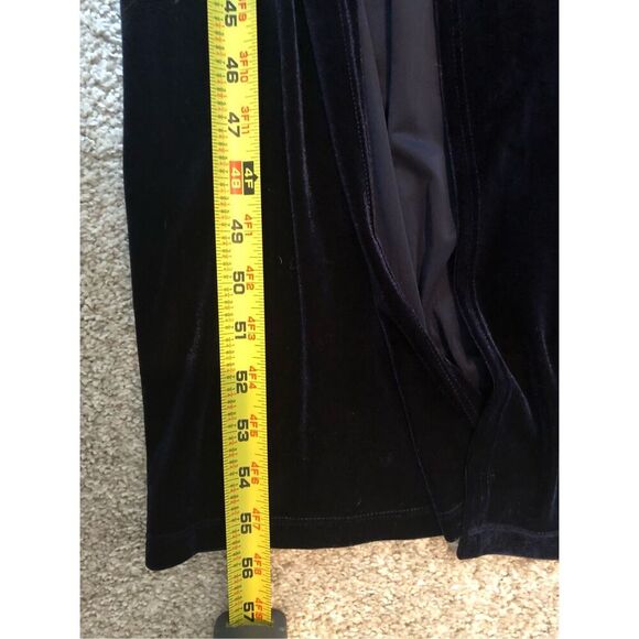 Windsor Women’s Navy Blue Sequin and  Velvet One Shoulder Elegant Large Slit Dre - Picture 5 of 9